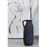 BABYLONE Vase en céramique - Gris Noir