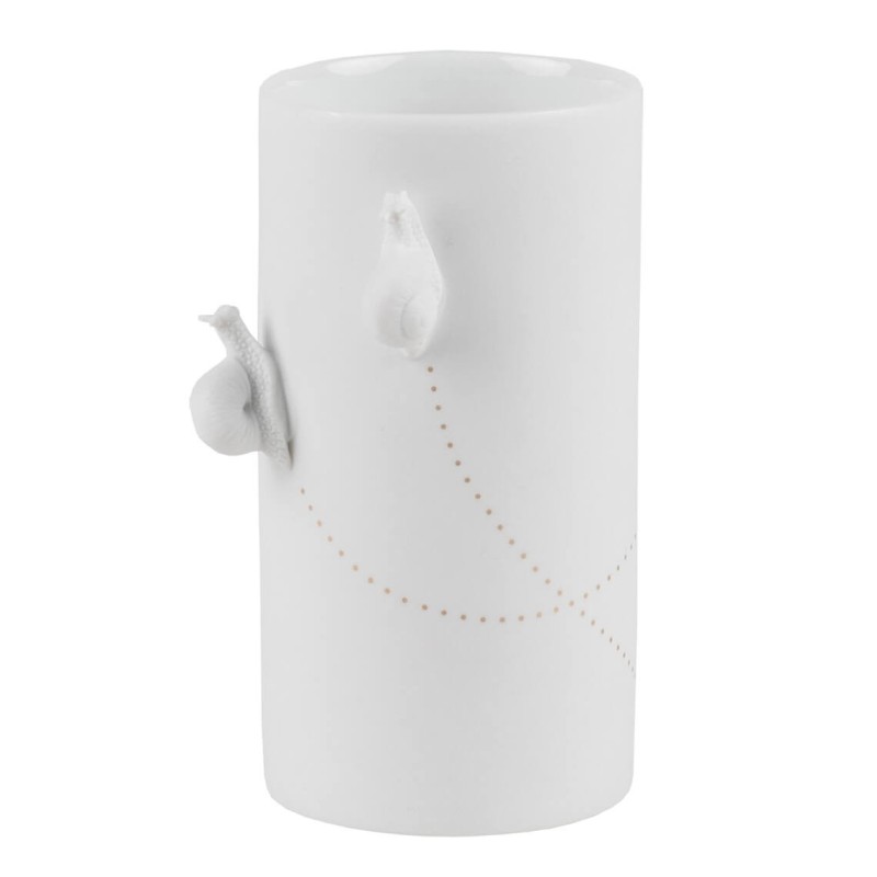 Petit vase porcelaine escargot
