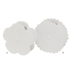 FLOWER vase pot ceram Blanc