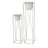 PRISMA S/2 pots fleurs piédestal Doré