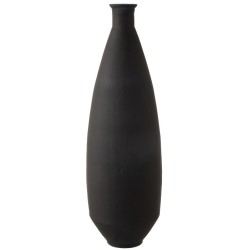 SASKIA Jarre Vase noir mat