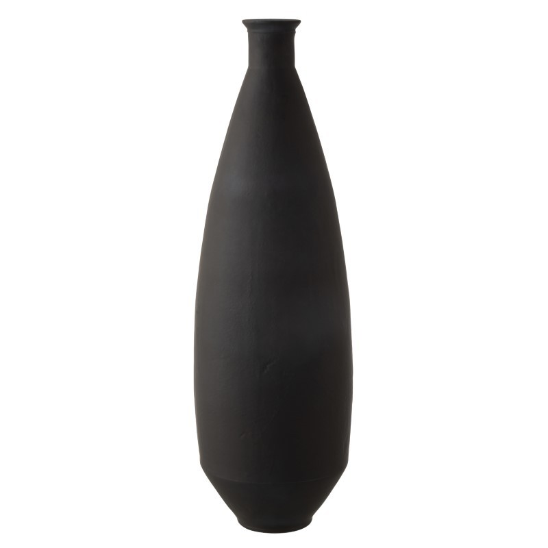 SASKIA Jarre Vase noir mat