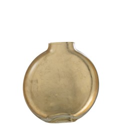 SOLAR Vase plat doré