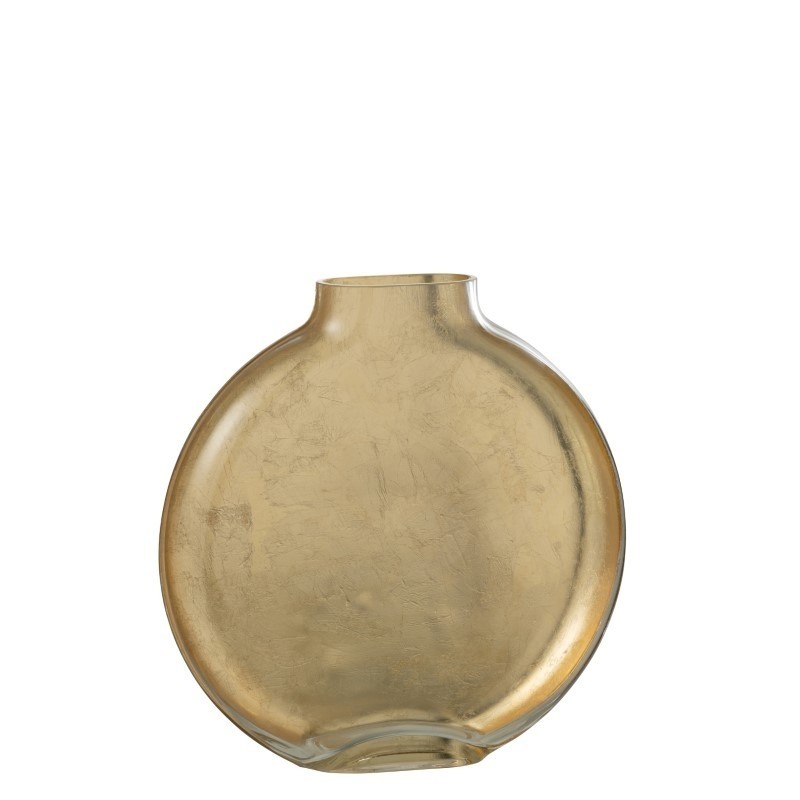 SOLAR Vase plat doré