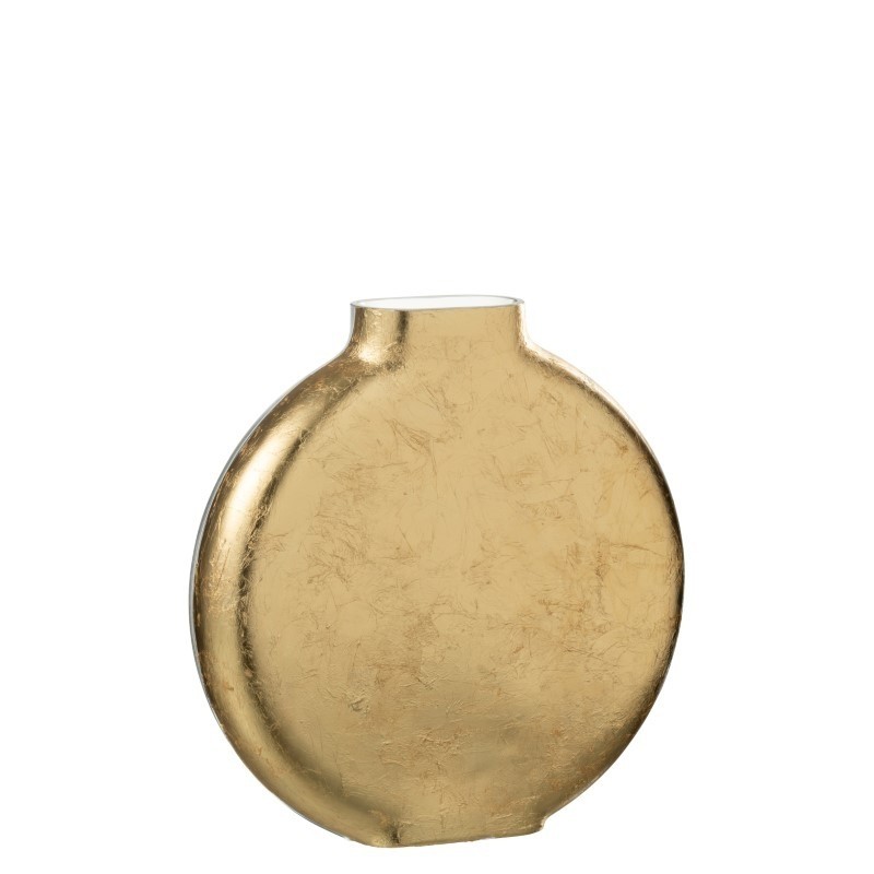 SOLAR Vase plat doré