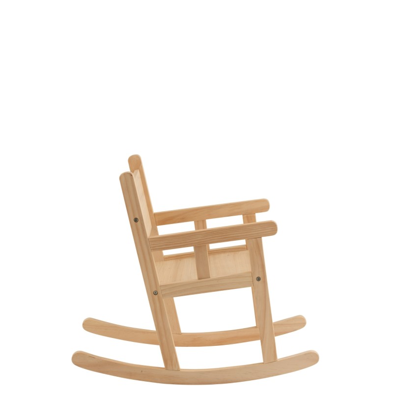 Chaise À Bascule Enfant Bois De Pin Naturel