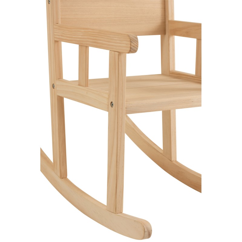 Chaise À Bascule Enfant Bois De Pin Naturel