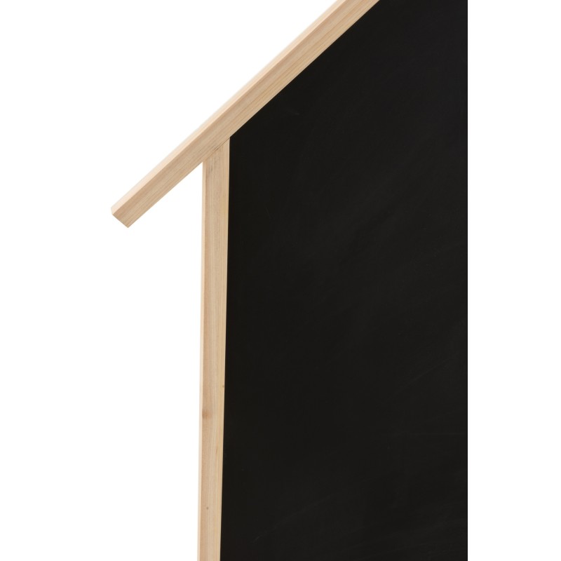Tableau Noir Mural Maison Bois De Pin Naturel/Noir