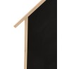 Tableau Noir Mural Maison Bois De Pin Naturel/Noir