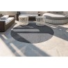 Tapis d extérieur Recyclé Madeira Anthracite Blanc Gris