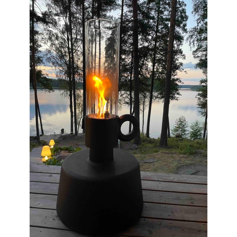 FLAMTASTIQUE Poele Bio-ethanol Fatboy Anthracite