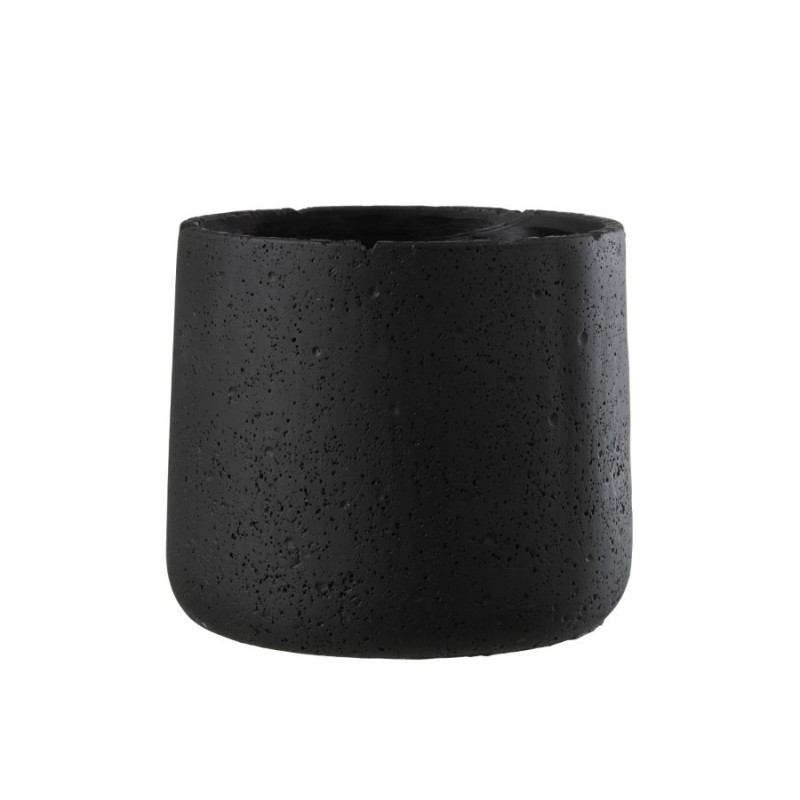 ROCO Cachepot en ciment Noir