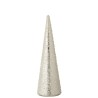 Cone Perles verre Blanc Argent [30cm]