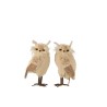 Chouette Peluche Paillettes Beige Marron Small