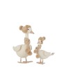 Canard Debout Decoratif Textile Beige