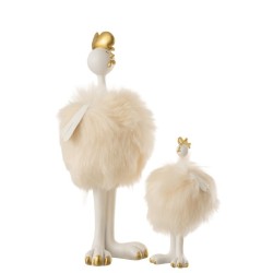 Poule Boule Peluche Cutie Resine Blanc
