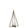 Photophore sapin acier Argenté Small