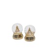 Boule neige paillettes Gold Small