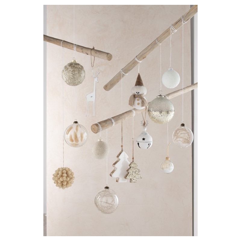 Sapin Noel A Suspendre Bois Manguier Brillant S