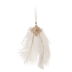 MARILYN suspension plumes perles