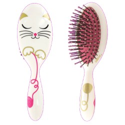 Petite brosse à cheveux LADYPOP Small Chat Blanc