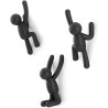 BUDDY Hooks  Set de 3 crochets porte manteau NOIR