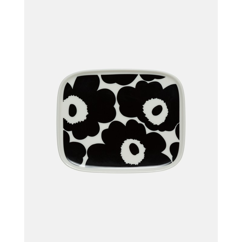 UNIKKO petite assiette Noir Blanche  15 x 12cm
