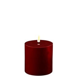 Bougie Cylindre LED 10x10 Bordeaux