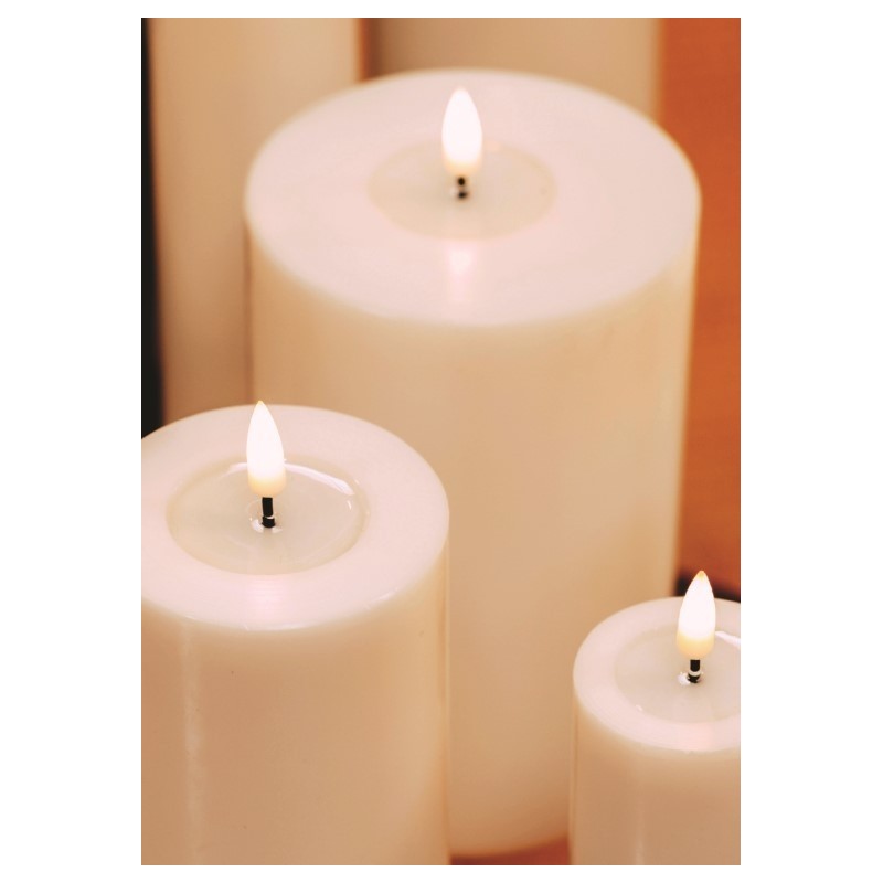 Bougie Cylindre LED 7,5 15 Bordeaux