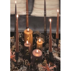 Bougie Cylindre LED 7,5 20 Bordeaux