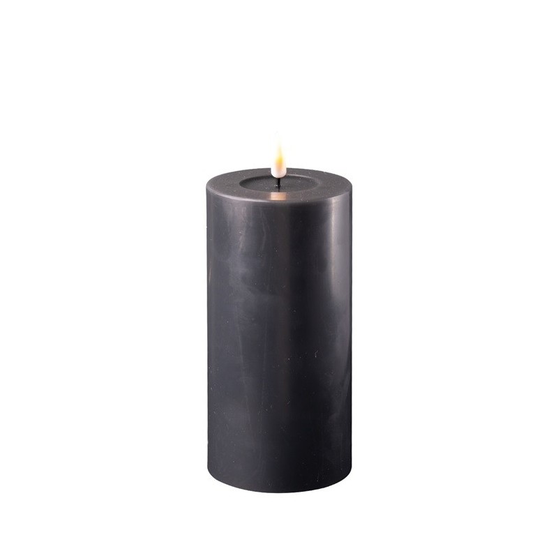 Bougie Cylindre LED 7,5 15 Noir