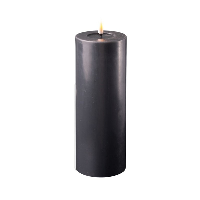 Bougie Cylindre LED 7,5 20 Noir