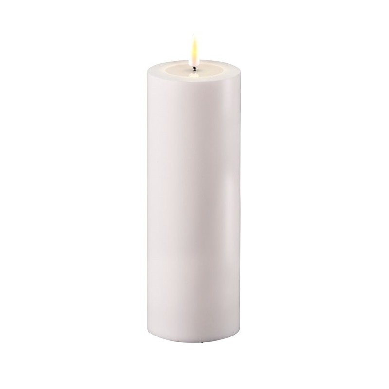 OUTDOOR Bougie Cylindre LED 7.5 20 Blanc