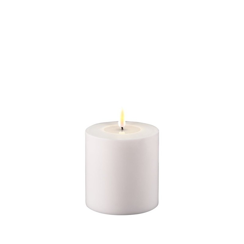 OUTDOOR Bougie Cylindre LED 10 10 Blanc