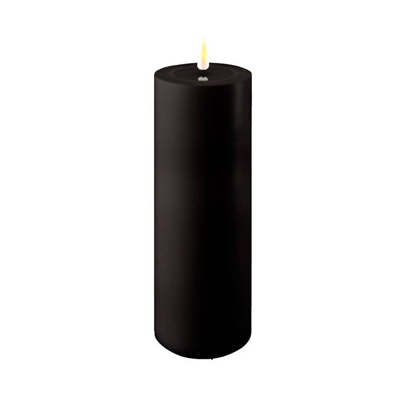 OUTDOOR Bougie Cylindre LED 7.5 20 Noir