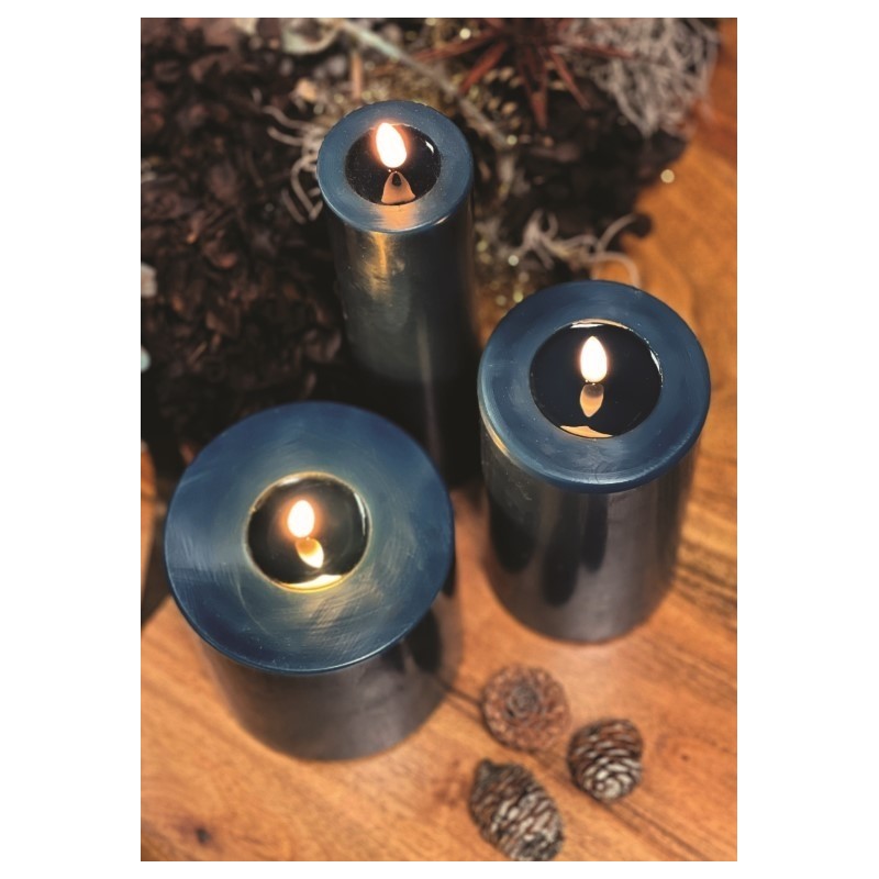 Bougie Cylindre LED 7,5 20 Noir