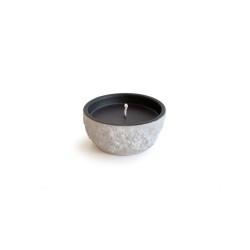 BANGOR Bougie exterieure en terracotta cire noire