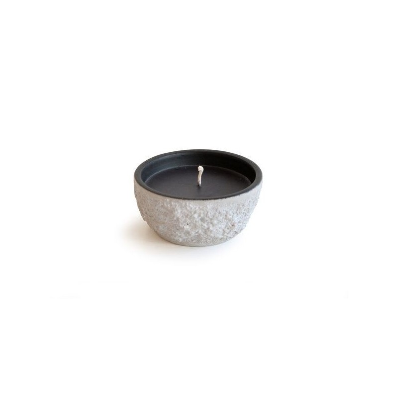 BANGOR Bougie exterieure en terracotta cire noire