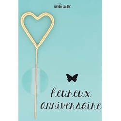 Carte Heureux anniversaire avec cierge magique