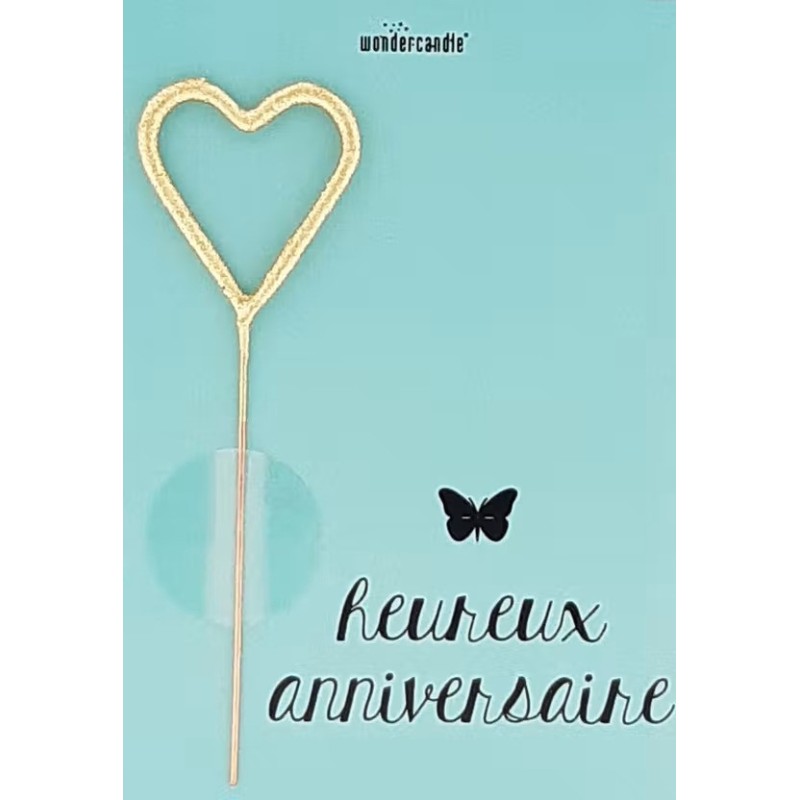 Carte Heureux anniversaire avec cierge magique