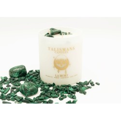LA MORT Bougie Pierres Malachite