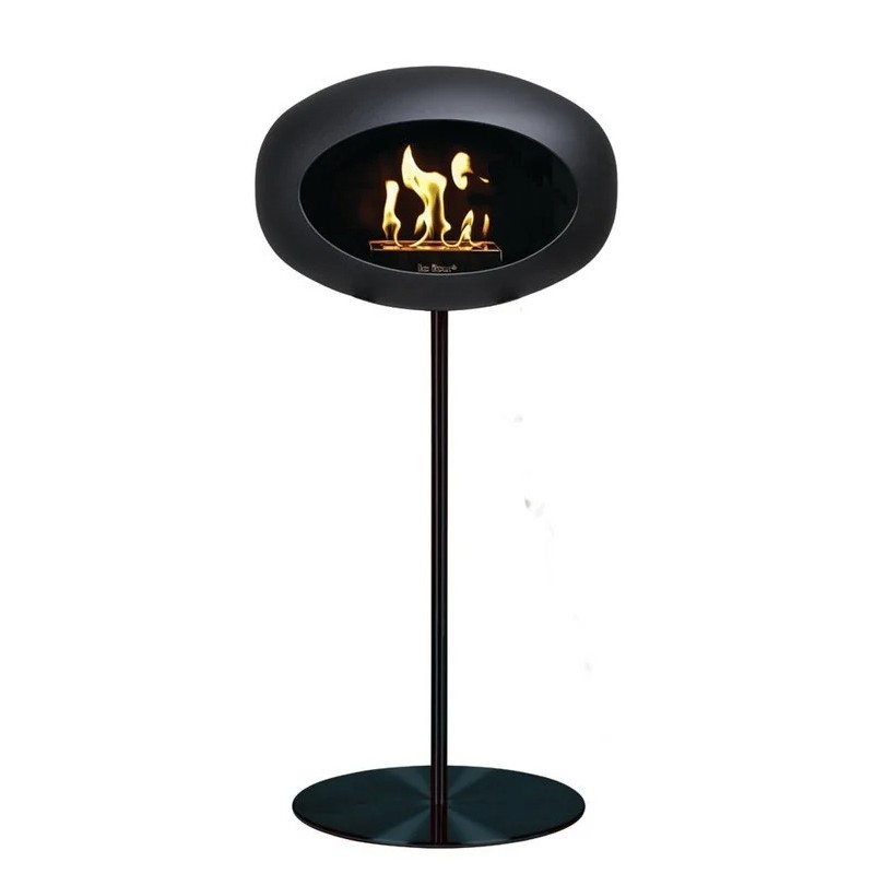 Cheminée Bio Ethanol Le Feu - Sol Noir Acier Noir