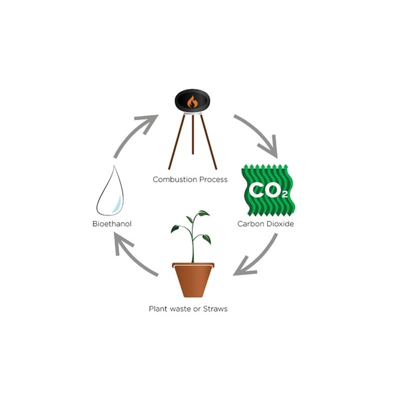 Cheminée Bio Ethanol Le Feu - Sol Noir Acier Noir