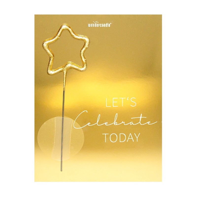 Carte LETS CELEBRATE TODAY avec cierge magique