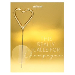 Carte THIS REALLY CALLS FOR CHAMPAGNE avec cierge magique