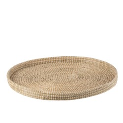 Plateau décoratif souple en roseau