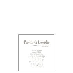 Recette De L'amitie serviettes Blanc/Taupe