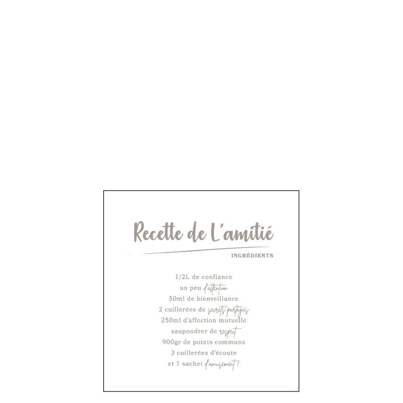 Recette De L'amitie serviettes Blanc/Taupe