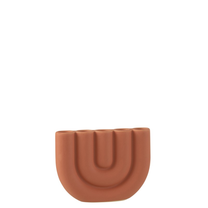 Arc chandelier 5 bougies Terracotta Rosé