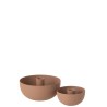 Bougeoirs bol acier vieux rose
